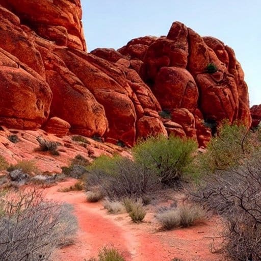 Hiking Trail In Red Rock Canyon Nevada